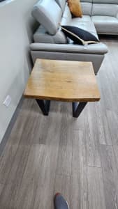 Wooden Lamp Table with Metal legs