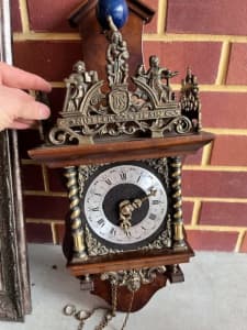 Antique vintage Dutch Zaanse wall clock