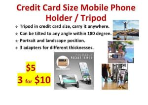 Credit Card Size Mobile Phone Holder / Tripod - CLEARANCE