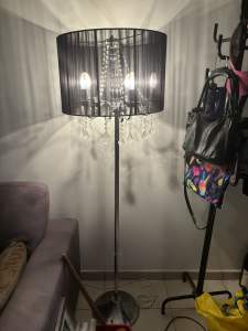 Tall chandelier floor lamp