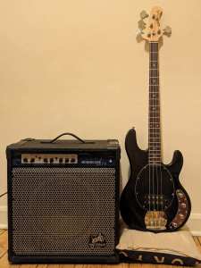 Music Man Stringray (copy) Bass Guitar Combo (W micro drum kit)