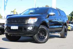 2012 Ford Ranger PX XLT Double Cab Black 6 Speed Manual Utility