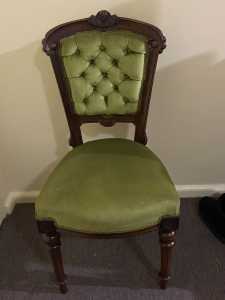 Vintage green dining chair