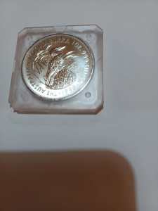 new 1990 PROOF COOKABURRA 1 0Z SILVER PROOF COIN 