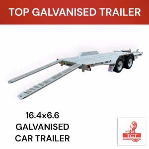 Car Trailer 16.4 x 6.6ft Galvanised Tandem Car Carrier 3.5ton ATM