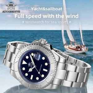 New Addiesdive YachtMaster Stainless Steel 200m BGW9 Lume Quartz Watch