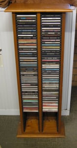 LARGE CD COLLECTION WITH STORAGE CABINET