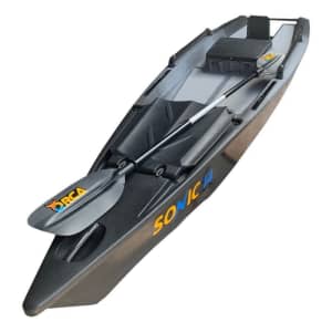 Make an offer Sonic 14 Skiff Demo Model 60LB Motor Bass Boat