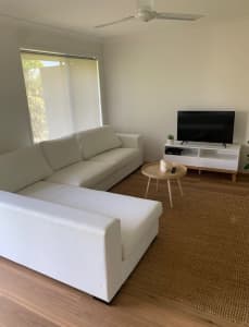 White Fabric Modular Sofa For Sale