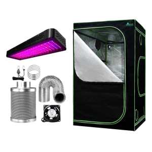 Greenfingers Grow Tent Light Kit 120x120x200CM 2000W LED 6 Vent Fan,