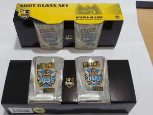 TITANS SHOT GLASSES SET OF 2 NOW REDUCED TITANS PRODUCTS - GREAT GIFTS