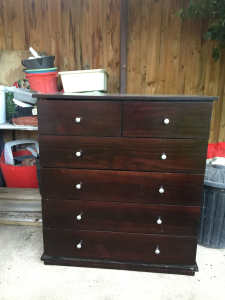 Draws, Chest Of Draws, Solid Real Wood, Made in Australia, Tall Boy