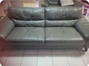 Leather 3 seater and 2 seater