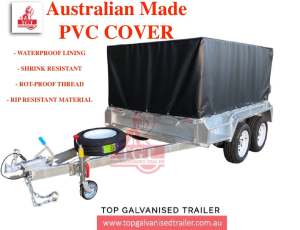 8x5 Tandem Trailer PVC Cover, Cage (900mm) 2T ATM Galvanised Trailers