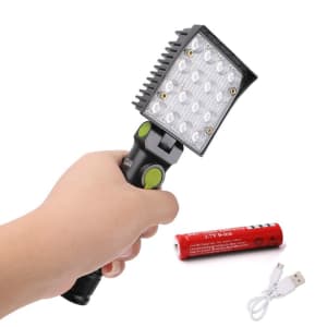 Torch Worklight LED USB Rechargeable Magnetic Base Light Portable Outd