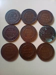 Early Collection Australian Iconic Halfpenny Coins 