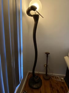 Art Deco style snake floor lamp