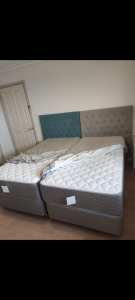 bed, frame and mattress, single size, 2 sets