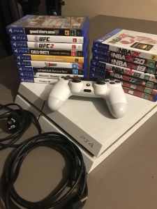 Ps4 console with controller hdmi and power cable