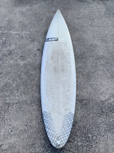 ESP Ed Sinnott Dagger 6’8 step up rounded pin surfboard Torren Martyn