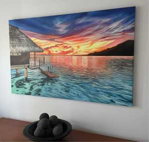 NEW PAINTING (framed) - “EXQUISITE SUNSET “ see below for details