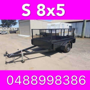 7x4 fully galvanised box trailer with mesh cage