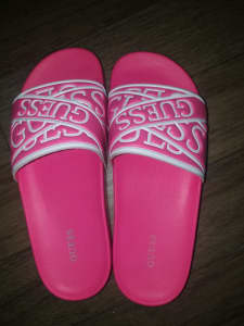Guess pink slides brand new size 6