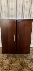 Storage Cabinet 2 Doors Solid Timber