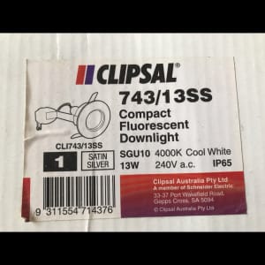 Clipsal 743/13SS Compact FluorescentDownlightHolderSGU10
