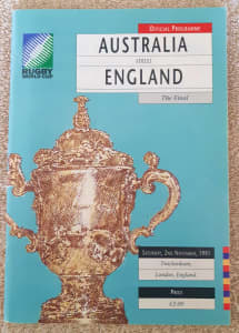 1991 RUGBY WORLD CUP FINAL PROGRAMME
