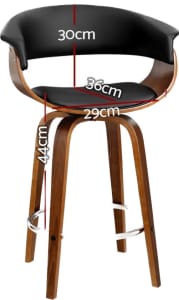 4 bar stools wooden swivel stools