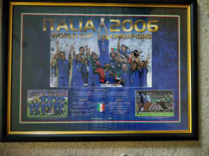 WORLD CUP 2006 CHAMPIONS ITALY FRAMED POSTER