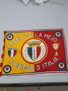 FC ROMA flag from Roma v LFC 1984 European cup final in Rome