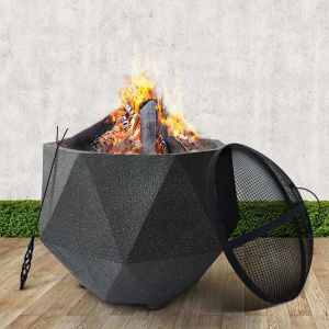Outdoor Portable Fire Pit Bowl Wood Burning Patio Oven Heater