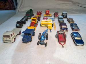 55 x Vintage Matchbox Dinky, Corgi, Toy Cars, Tractors, Trucks etc.