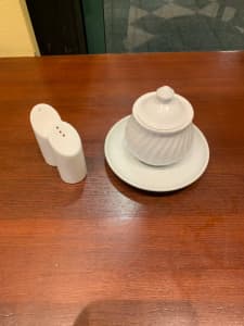 Cafe closing down sale - salt and pepper and sugar set
