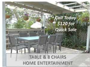 Outdoor Table & 8 Chairs