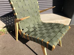 Douglas Snelling ARW Art Deco Webbed Armchair Lounge Chair