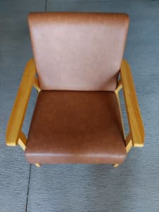 Timber and vinyl chair