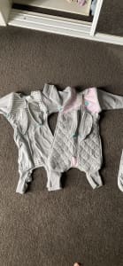 Love to dream transitional sleep suits size 00/medium 1 tog & 2.5tog