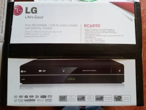 LG DVD Recorder/VCR Player Combo With Digital SD Tuner-Model RC689D