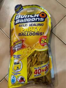 ZURU BUNCH O BALLOONS SELF SEALING PARTY BALLOONS 24 PACK REFILL GOLD