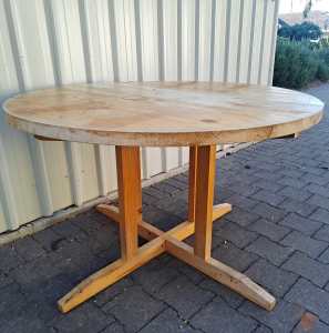 Rustic Vintage Heavy Duty Large Round Wooden Dinning Table Bench