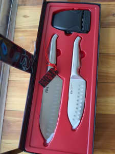 Brand new Füri knives set, sharpener (3 pieces)