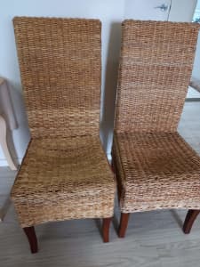 used wicker dining chairs