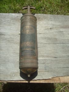 Brass Fire Extinguisher. Pump Action Type. Very Old. Still Works.