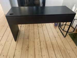 IKEA BLACK TIMBER DESK. AS NEW. DONT PAY $299. HURRY UNDER $100. 