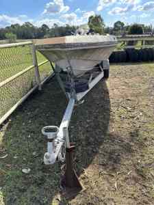 BOAT TRAILER 16FT WITH BOAT SHELL