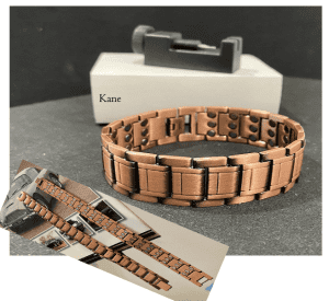 Pure Copper Mans Magnetic Therapy 3 Row Magnets Bracelet 