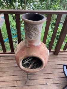 Chiminea Clay outdoor fireplace
